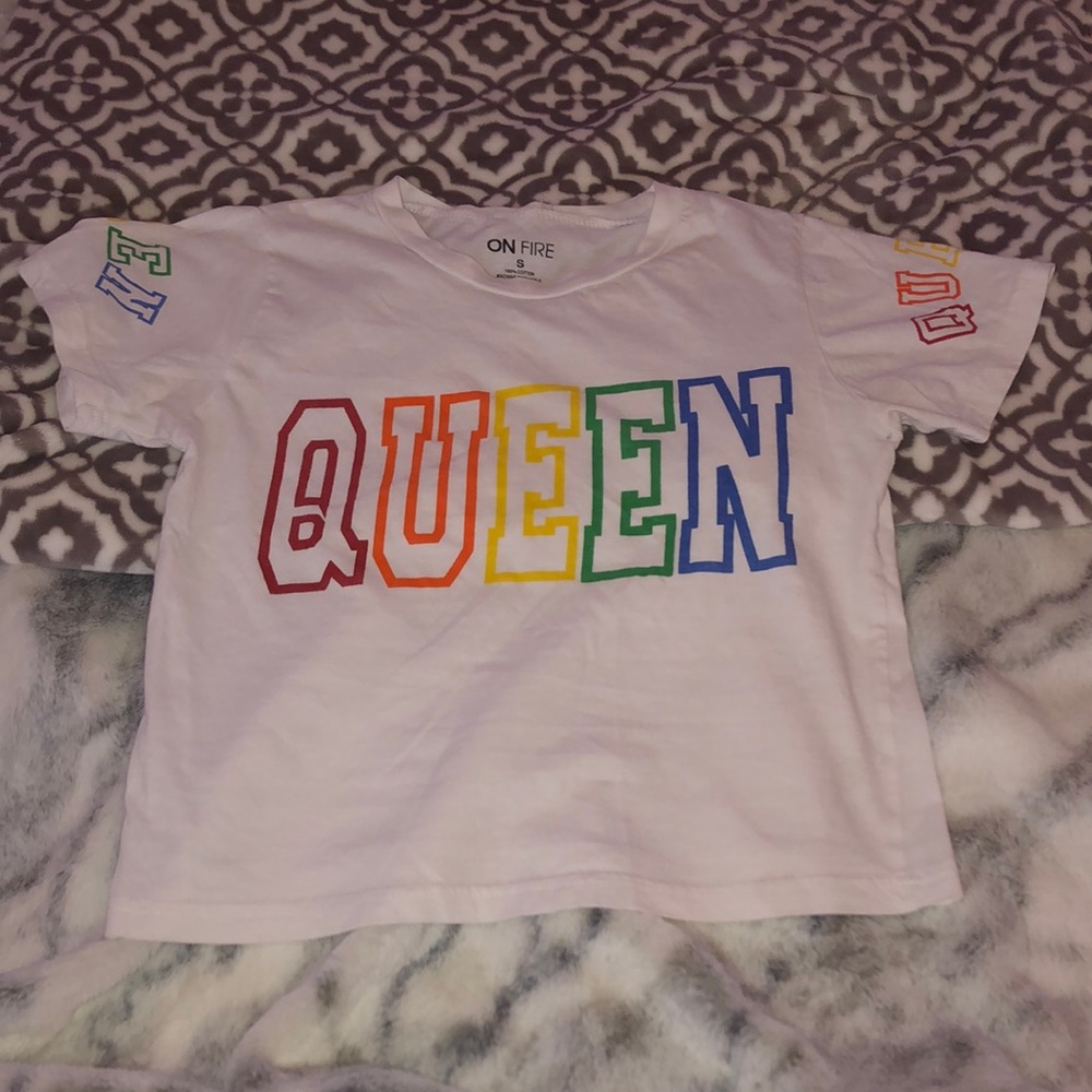 Rainbow queen crop top!